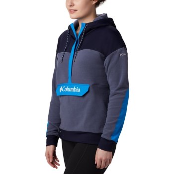 Columbia Exploration Fleece Anorak, Sudaderas Con Capucha Azul Marino Para Mujer | 384102-SKD